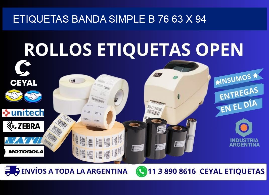 etiquetas banda simple b 76 63 x 94