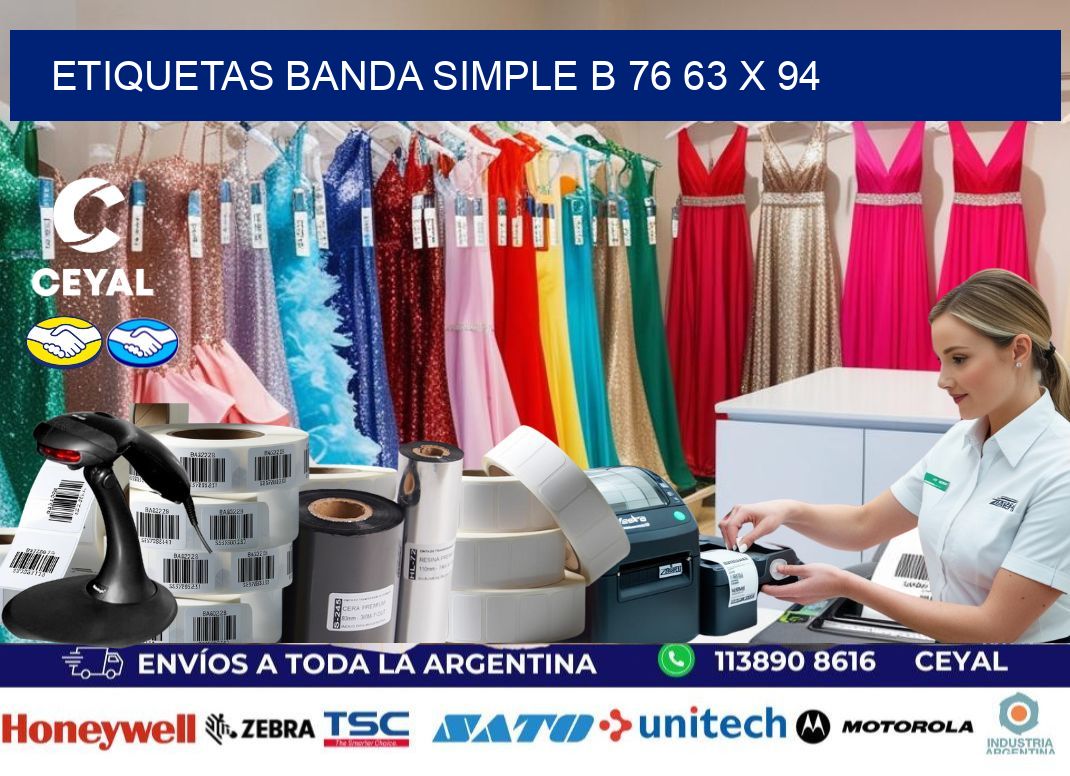 etiquetas banda simple b 76 63 x 94