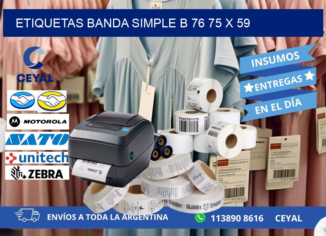 etiquetas banda simple b 76 75 x 59