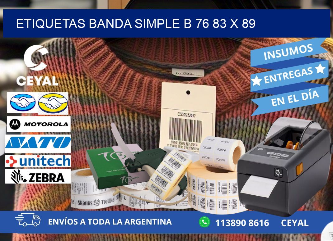 etiquetas banda simple b 76 83 x 89