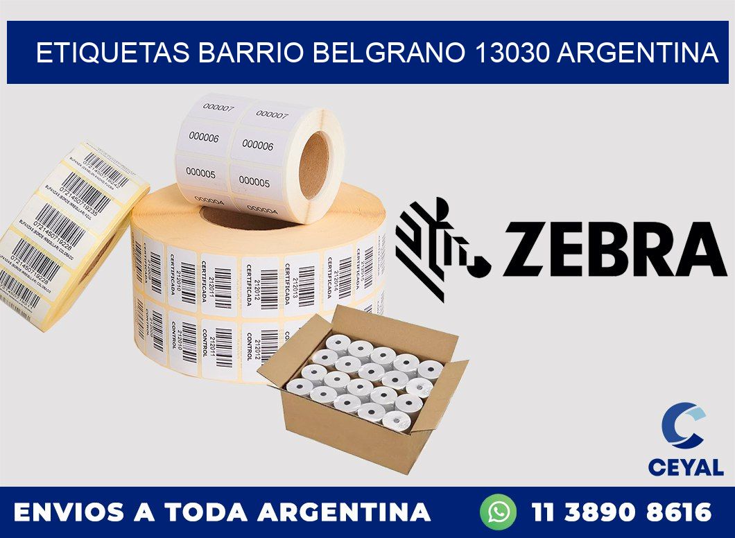 etiquetas barrio belgrano 13030 argentina