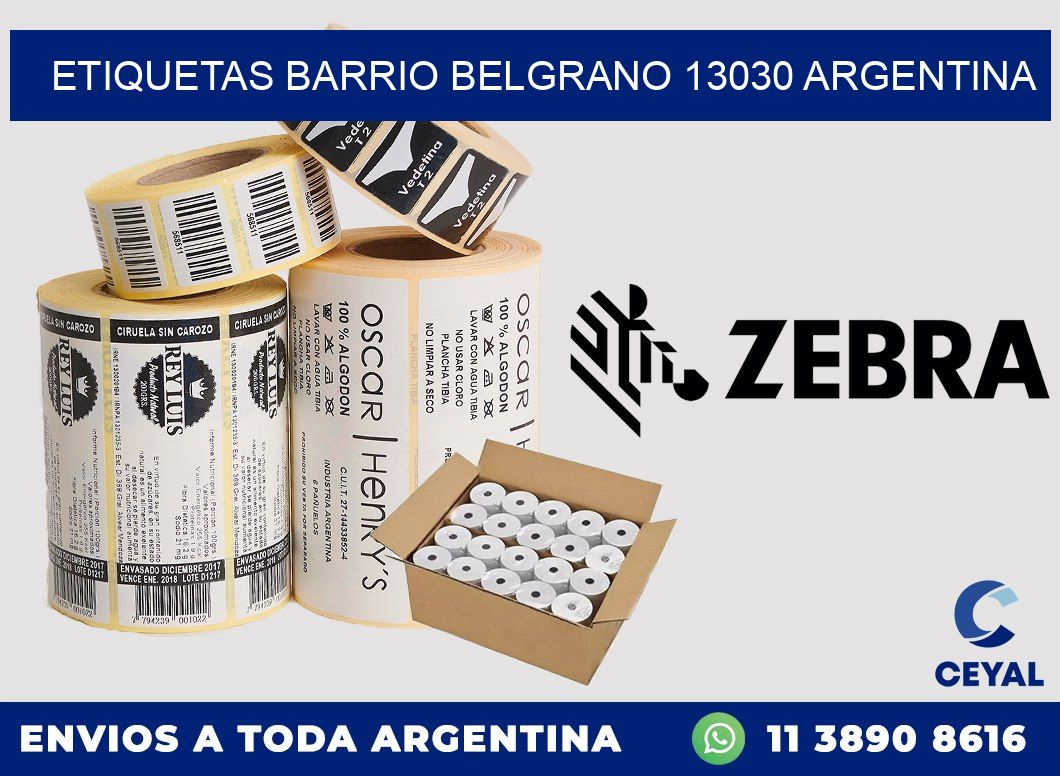 etiquetas barrio belgrano 13030 argentina