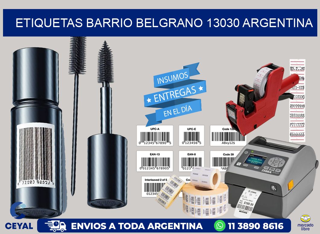 etiquetas barrio belgrano 13030 argentina