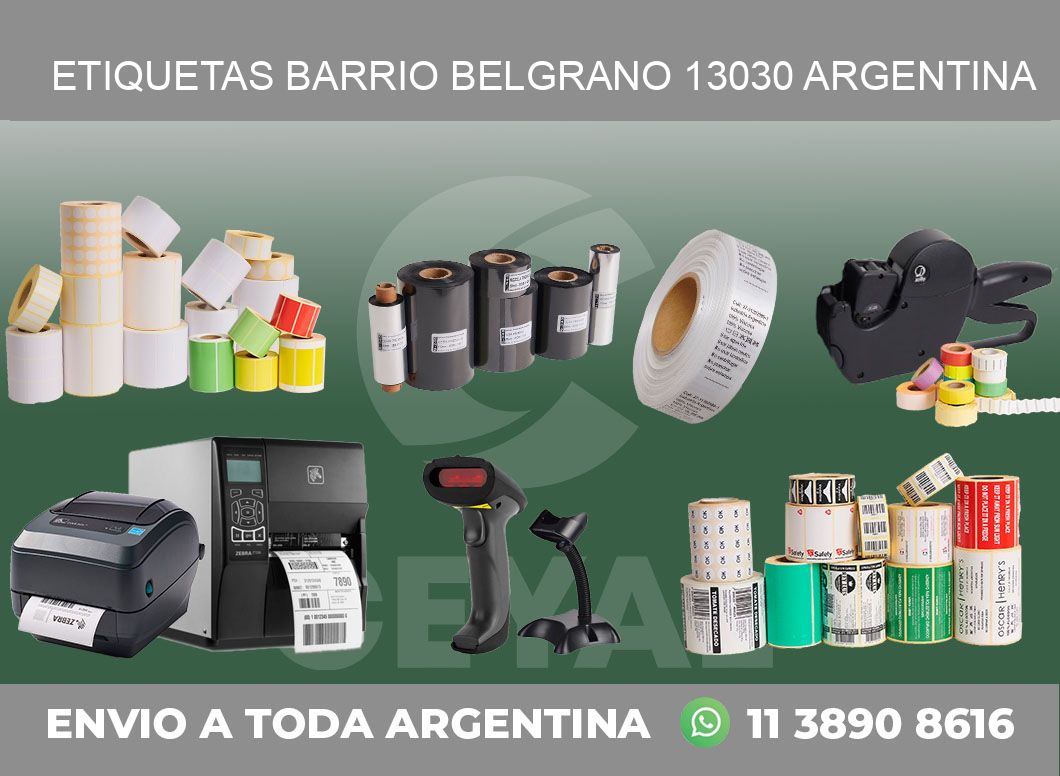 etiquetas barrio belgrano 13030 argentina