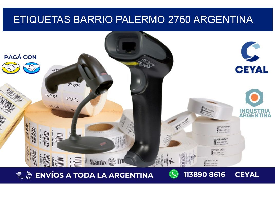 etiquetas barrio palermo 2760 argentina