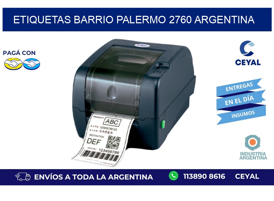 etiquetas barrio palermo 2760 argentina