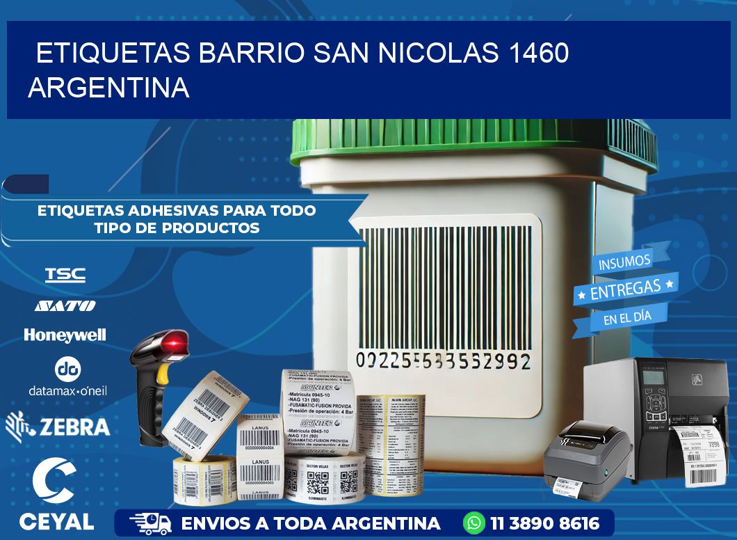 etiquetas barrio san nicolas 1460 argentina