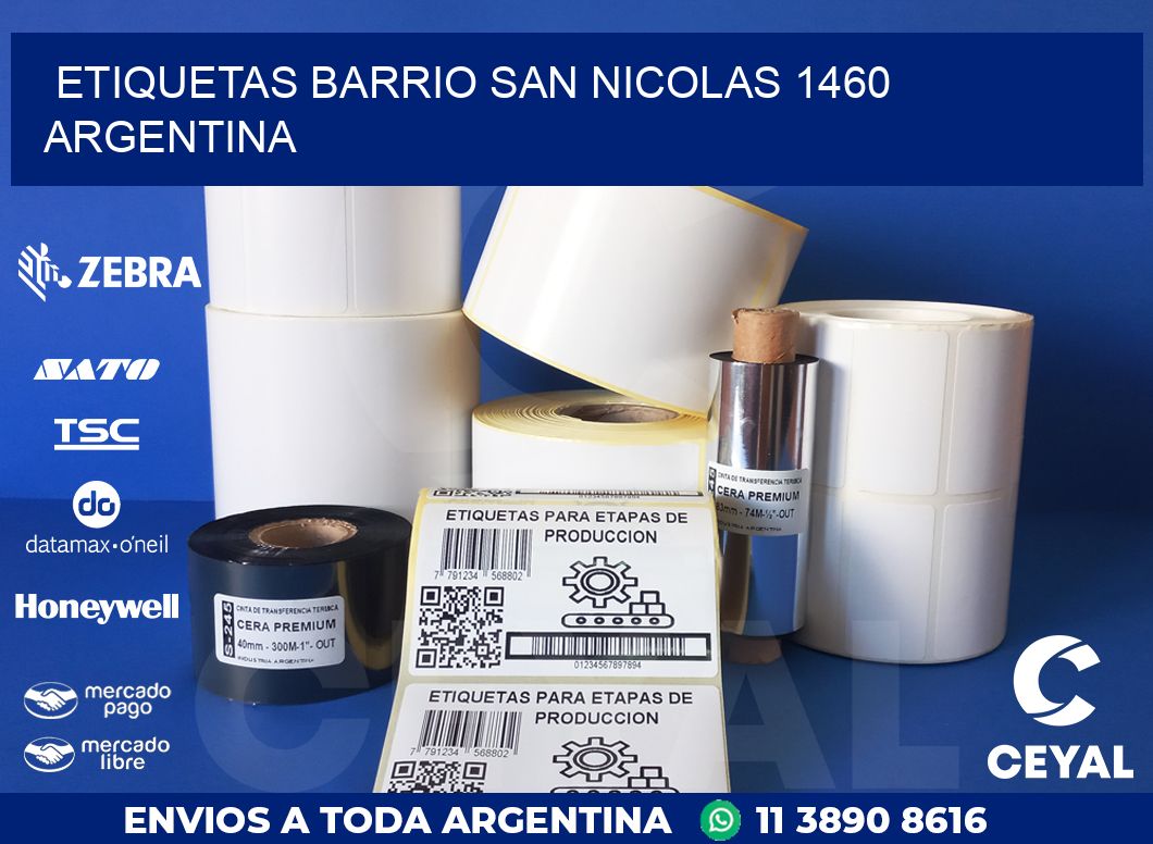 etiquetas barrio san nicolas 1460 argentina