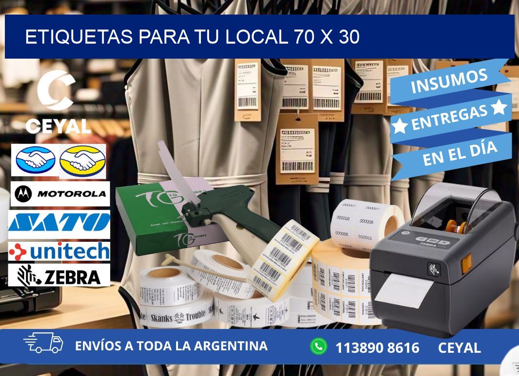 etiquetas para tu local 70 x 30