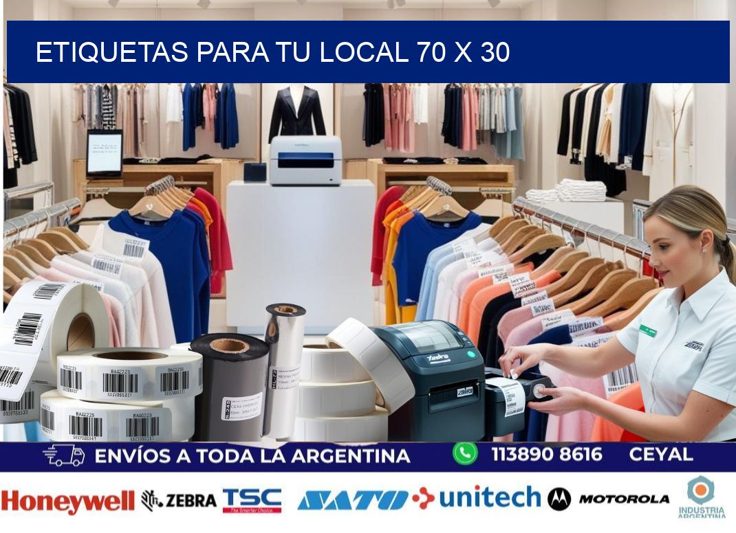 etiquetas para tu local 70 x 30