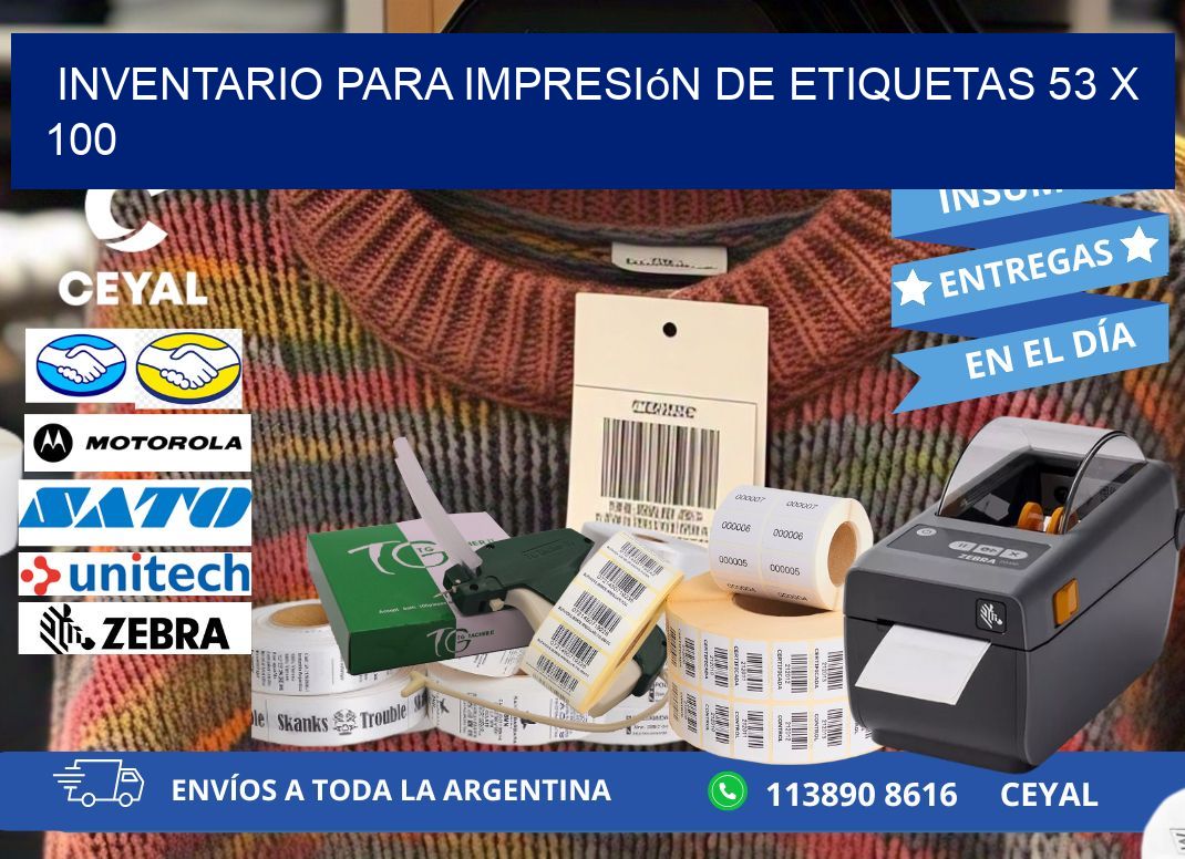 inventario para impresión de etiquetas 53 x 100