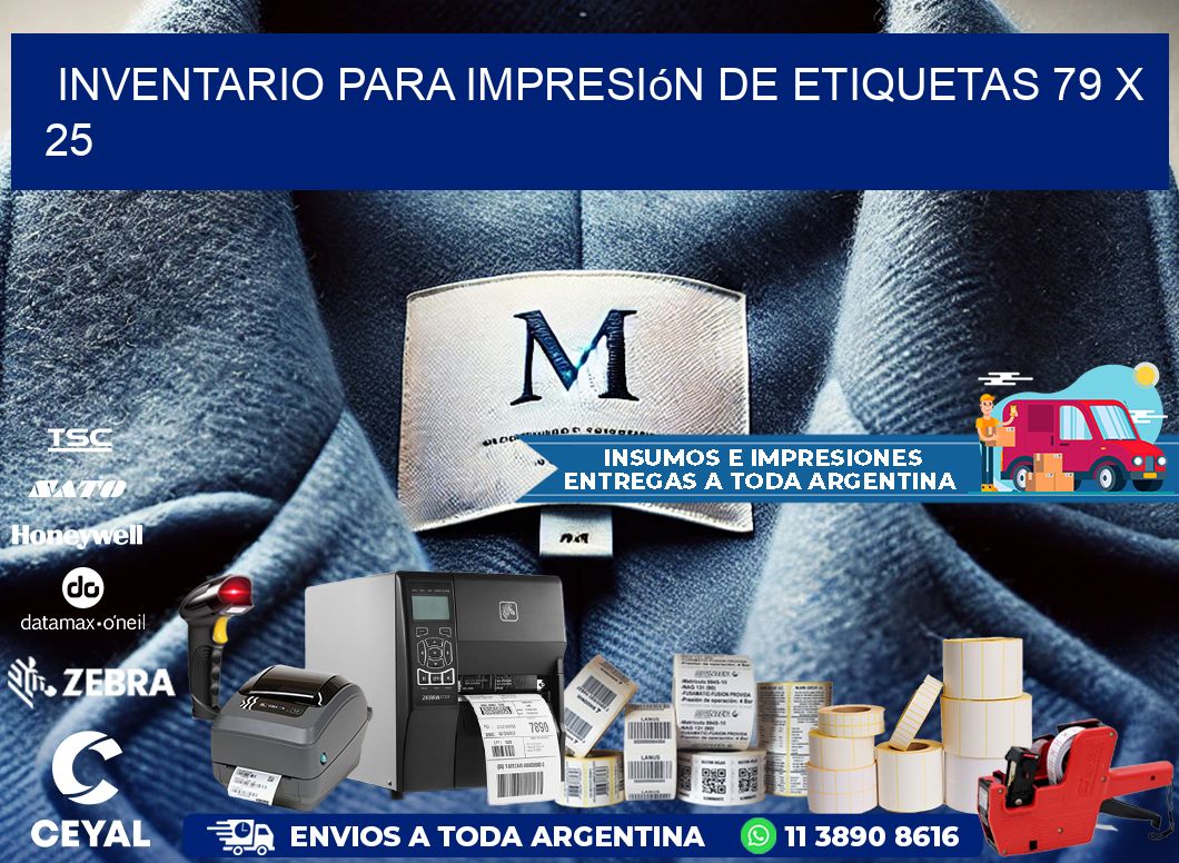 inventario para impresión de etiquetas 79 x 25