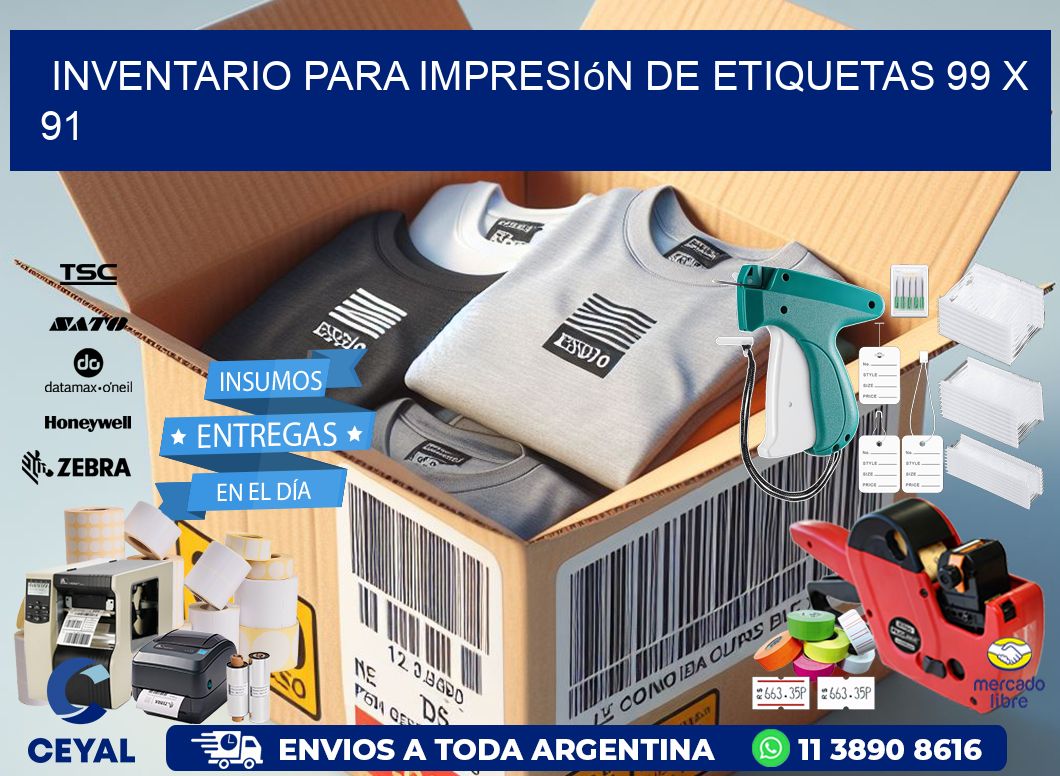 inventario para impresión de etiquetas 99 x 91