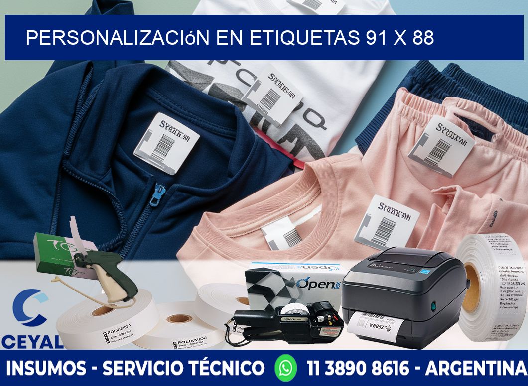 personalización en etiquetas 91 x 88