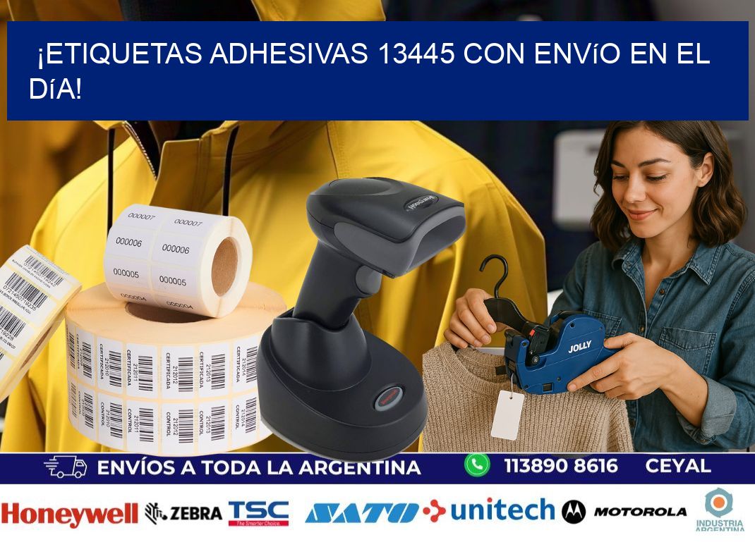 ¡Etiquetas Adhesivas 13445 con Envío en el Día!