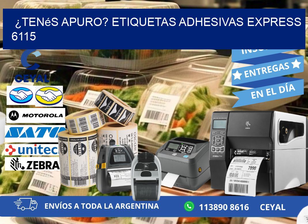 ¿Tenés Apuro? Etiquetas Adhesivas Express 6115