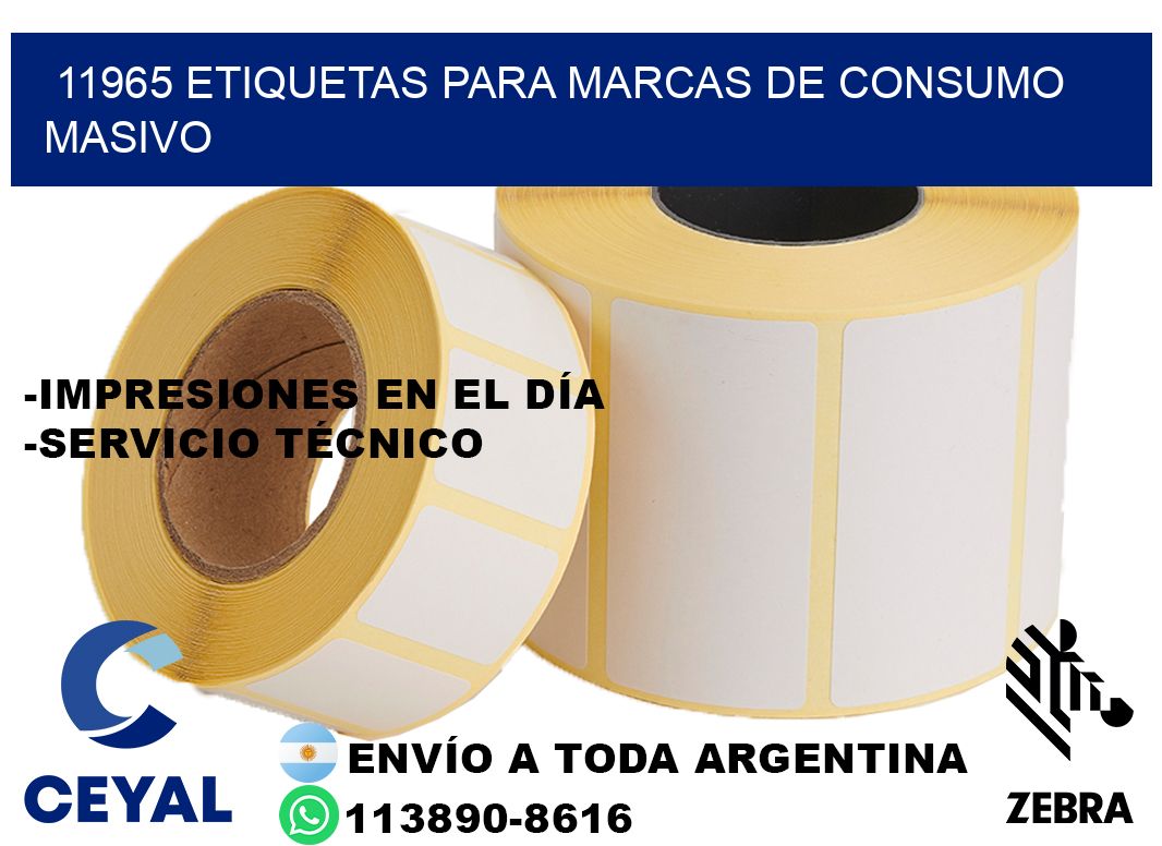 11965 Etiquetas para marcas de consumo masivo