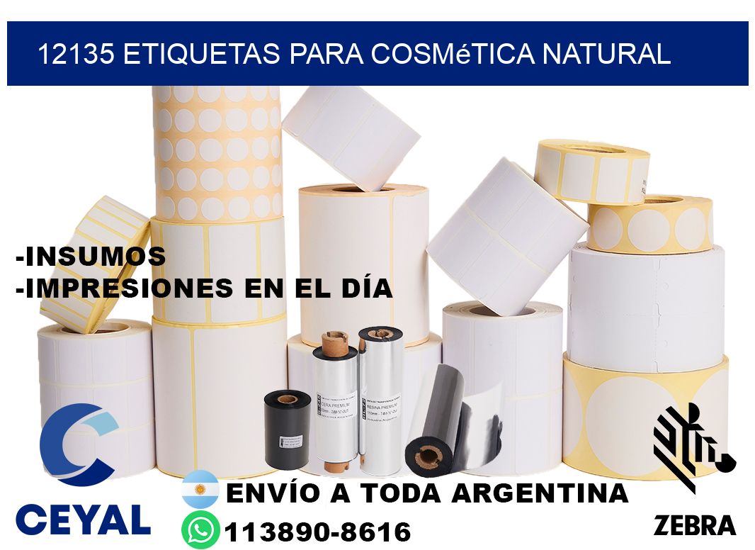 12135 Etiquetas para cosmética natural