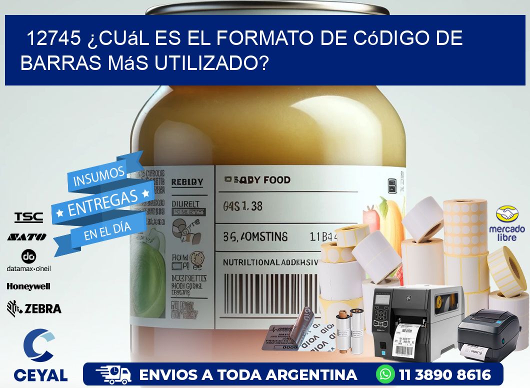 12745 ¿Cuál es el formato de código de barras más utilizado?