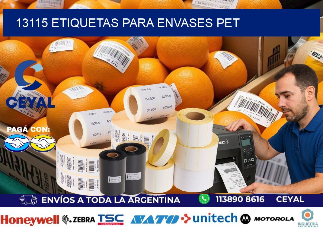 13115 Etiquetas para envases PET