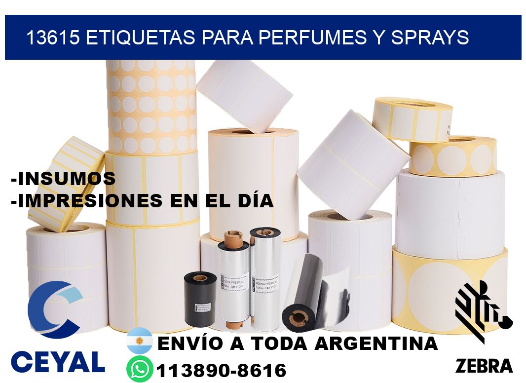 13615 Etiquetas para perfumes y sprays