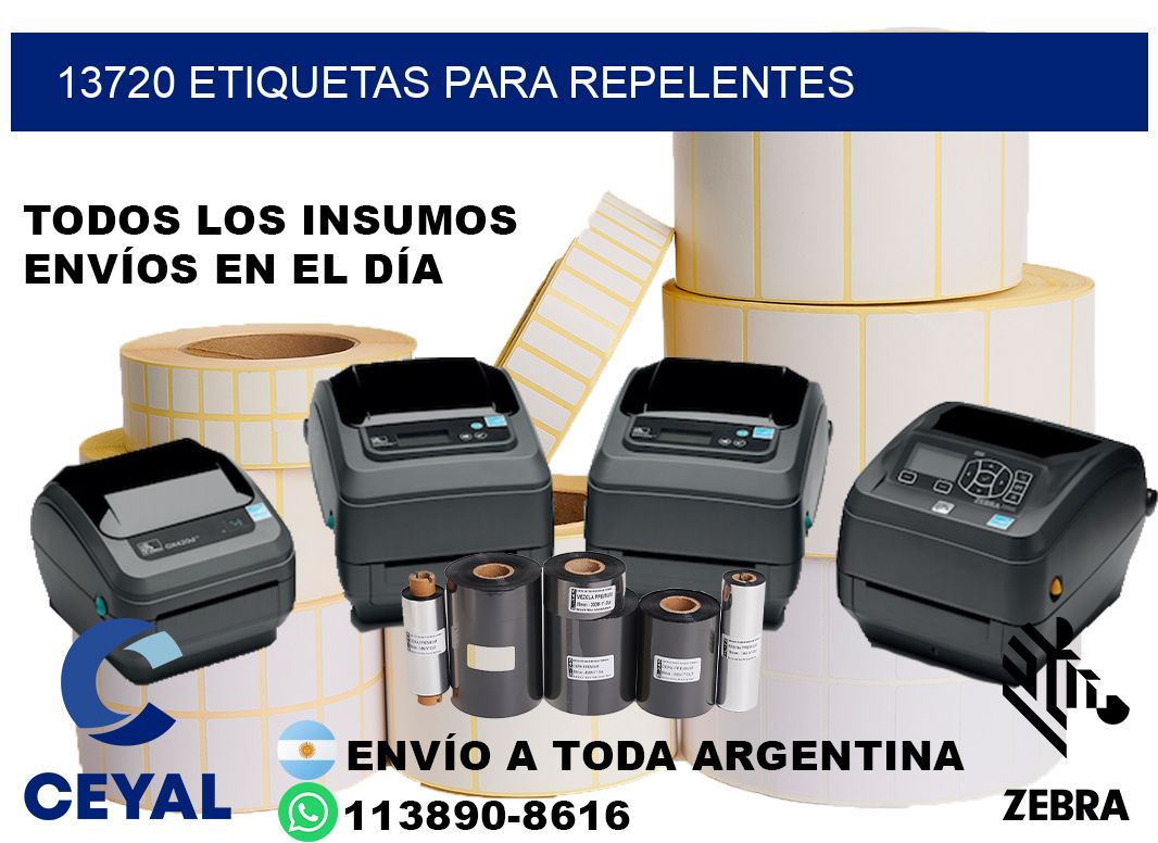 13720 Etiquetas para repelentes
