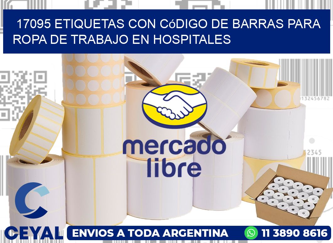 17095 Etiquetas con código de barras para ropa de trabajo en hospitales