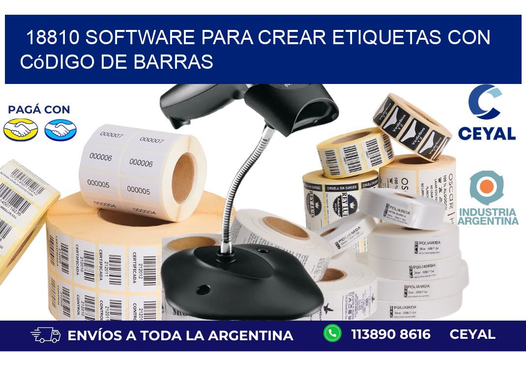 18810 Software para crear etiquetas con código de barras