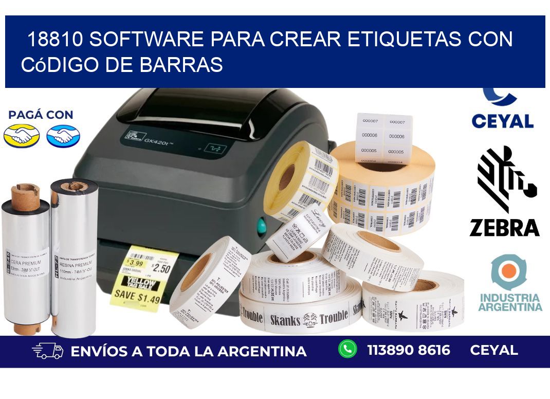18810 Software para crear etiquetas con código de barras