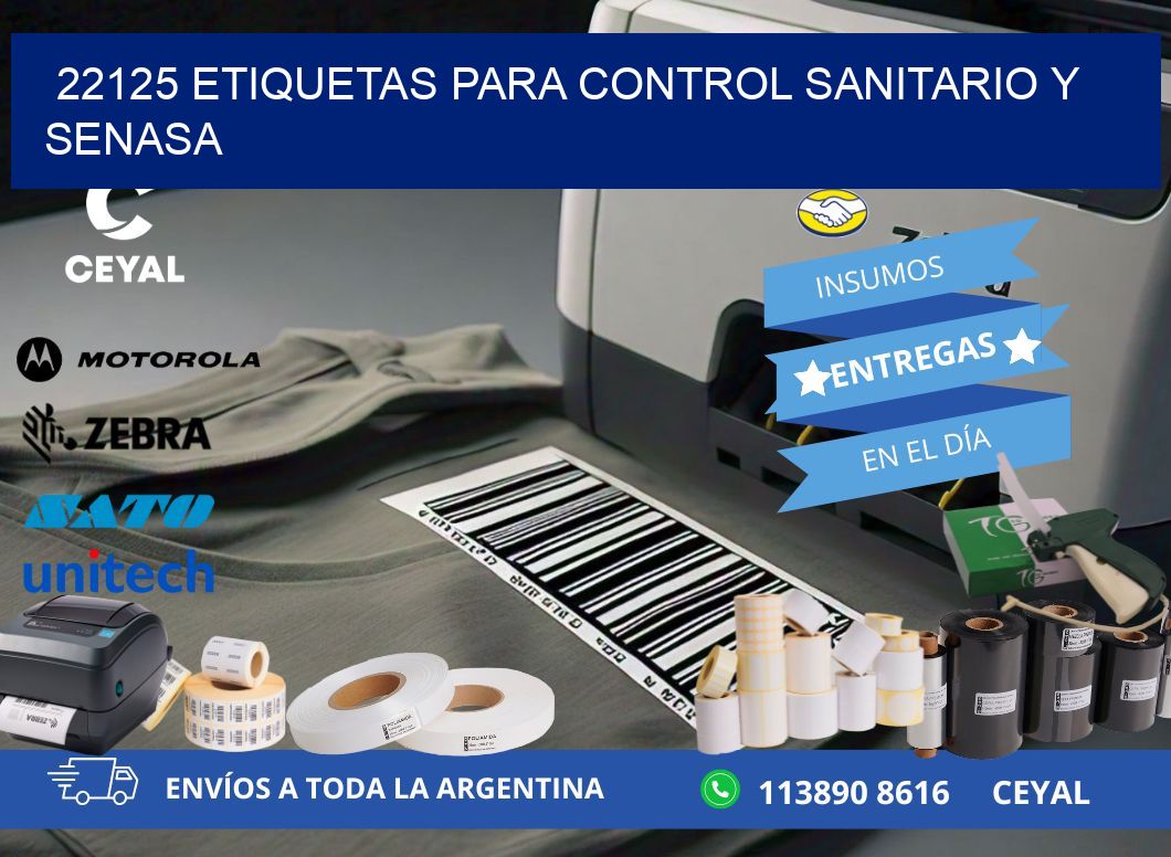 22125 etiquetas para control sanitario y SENASA