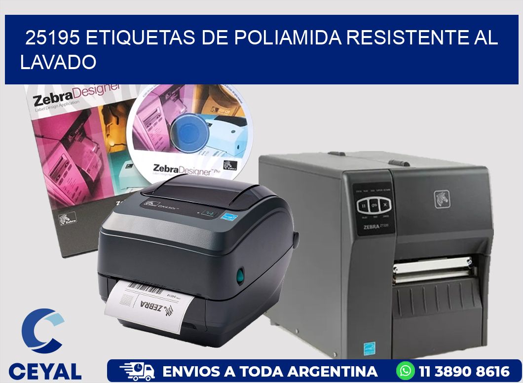 25195 Etiquetas de poliamida resistente al lavado