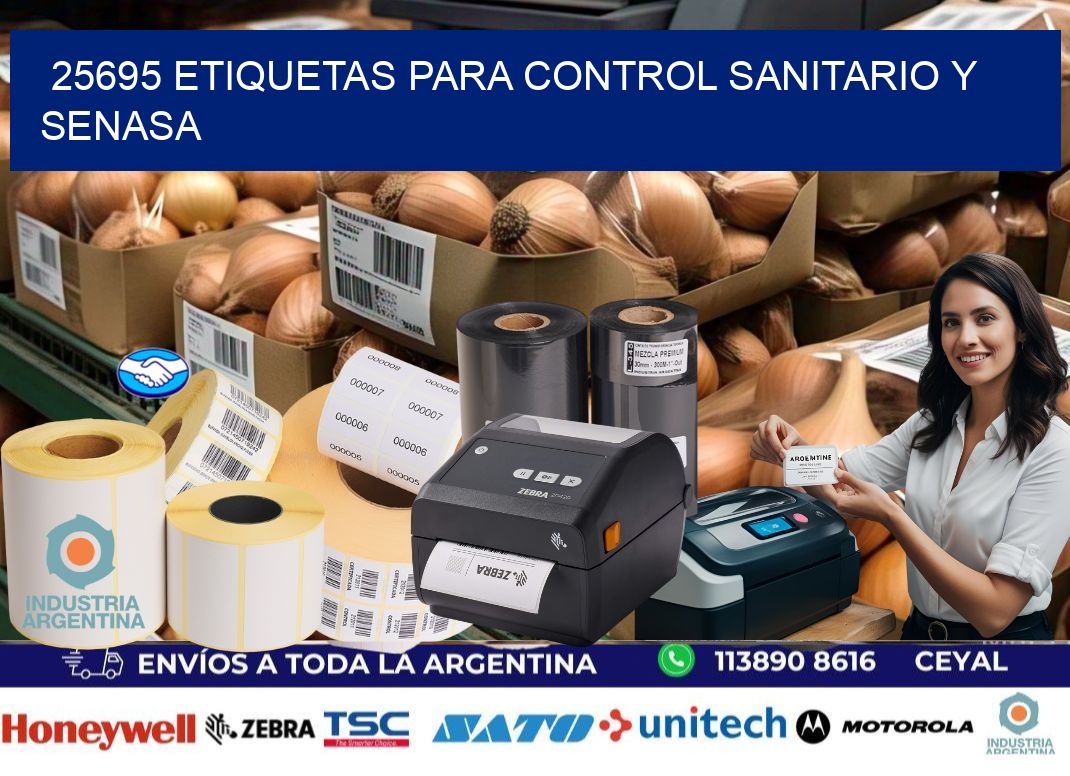 25695 etiquetas para control sanitario y SENASA