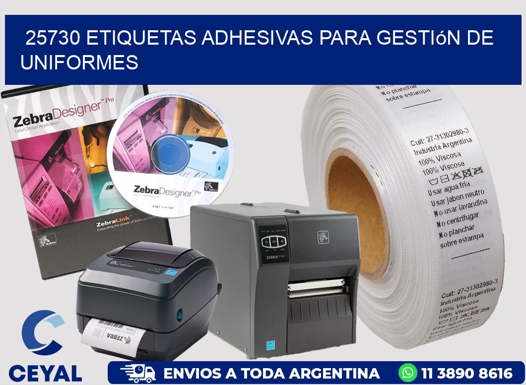25730 Etiquetas adhesivas para gestión de uniformes