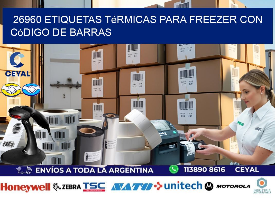 26960 etiquetas térmicas para freezer con código de barras