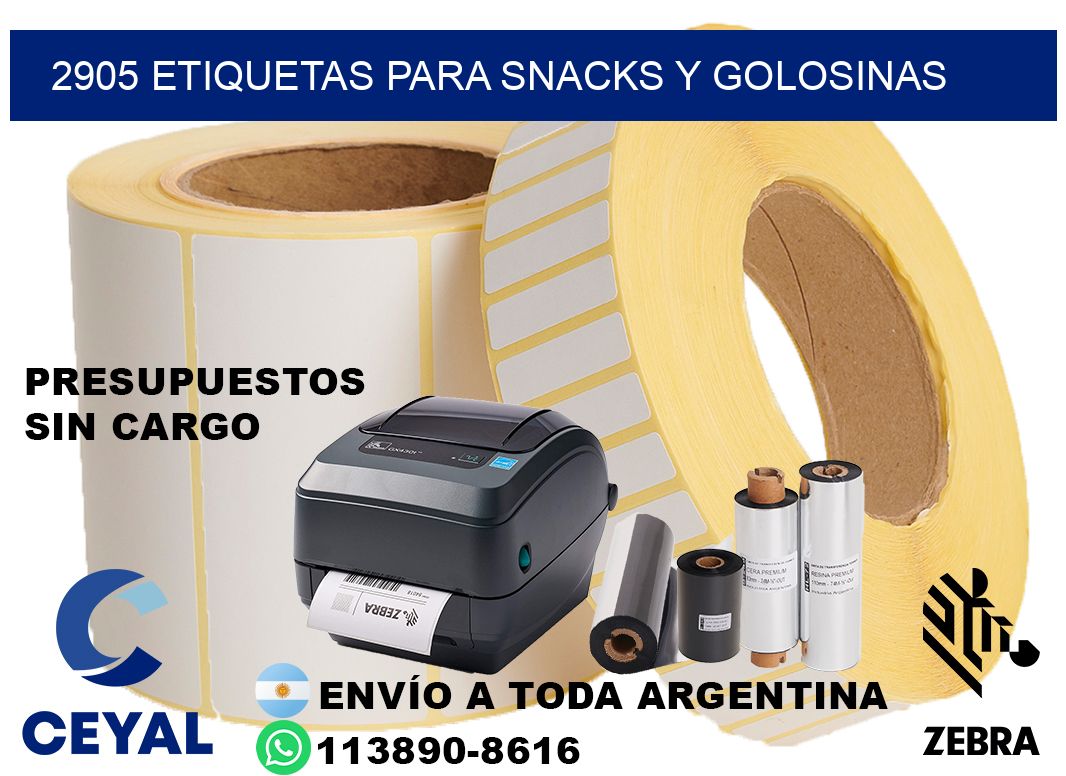 2905 Etiquetas para snacks y golosinas