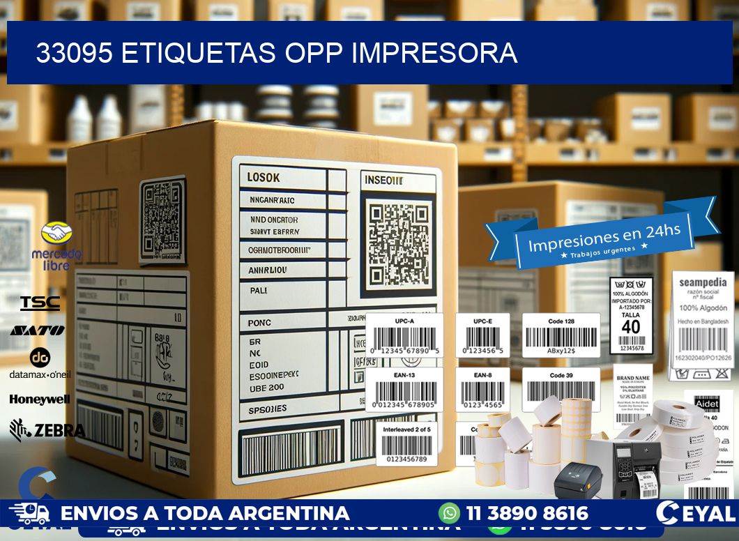 33095 etiquetas opp impresora