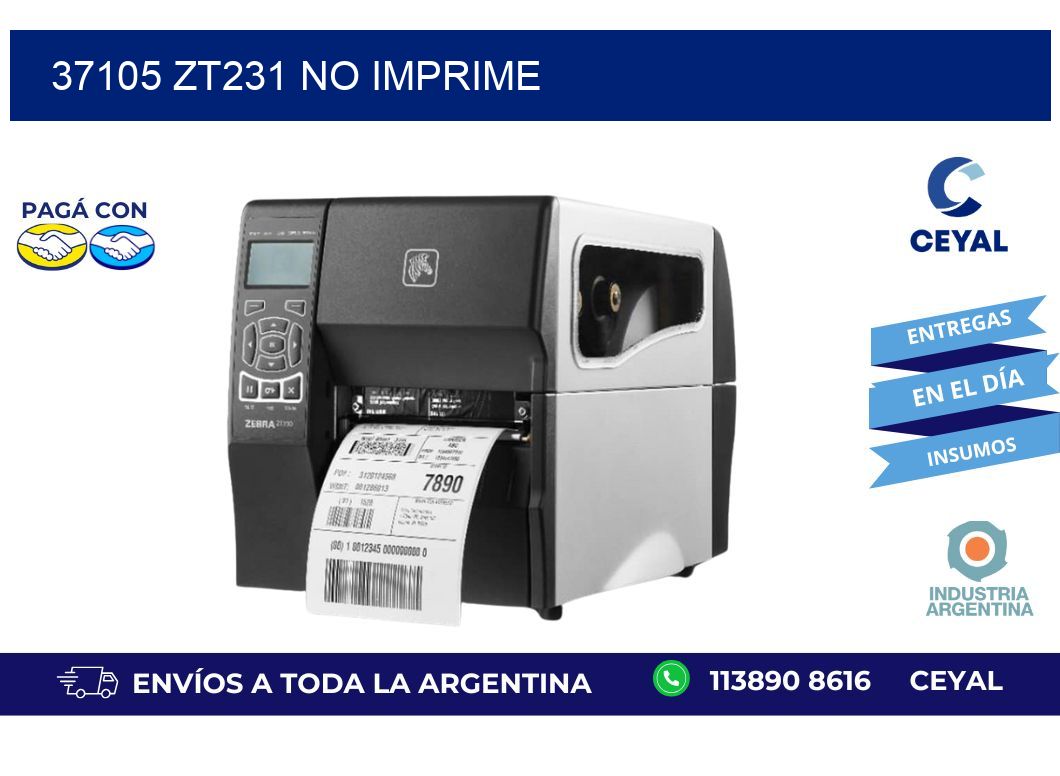 37105 ZT231 no imprime