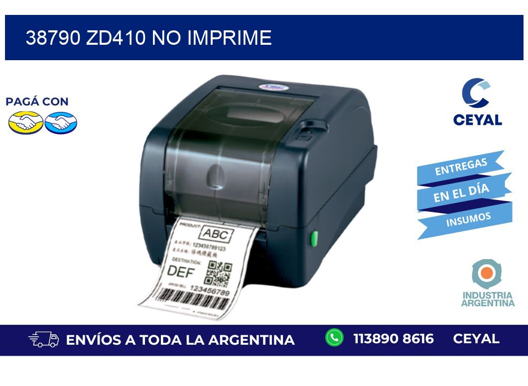 38790 ZD410 no imprime