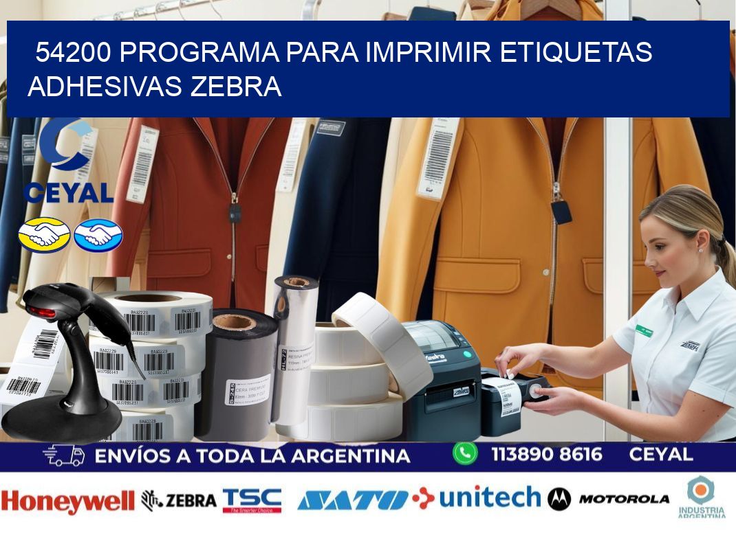54200 Programa para imprimir etiquetas adhesivas zebra