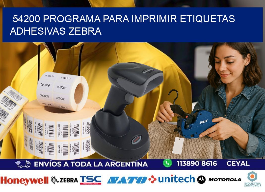 54200 Programa para imprimir etiquetas adhesivas zebra