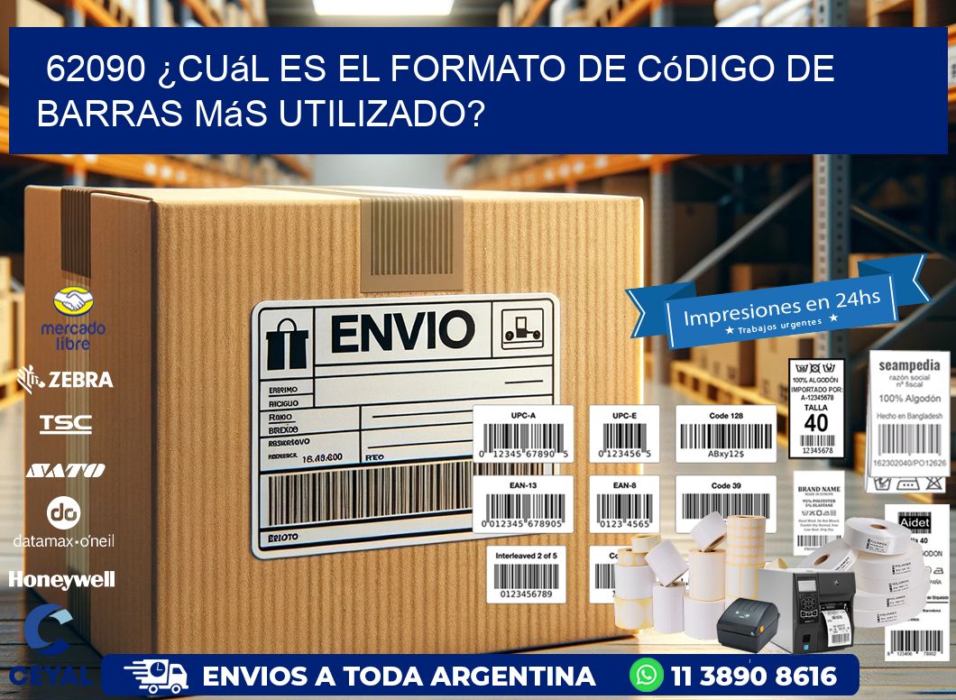 62090 ¿Cuál es el formato de código de barras más utilizado?