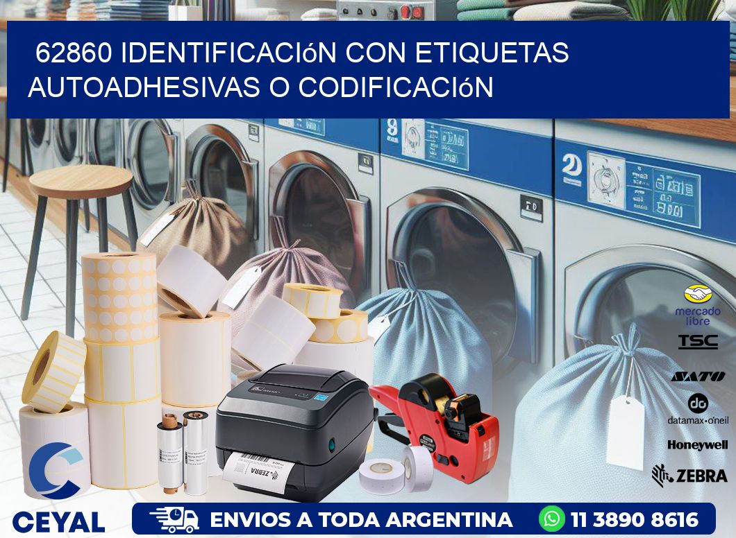 62860 identificación con etiquetas autoadhesivas o codificación