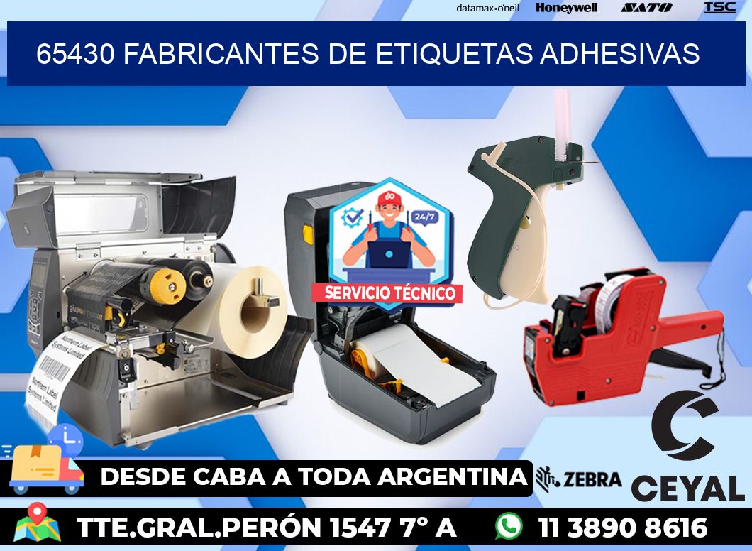 65430 Fabricantes de etiquetas adhesivas