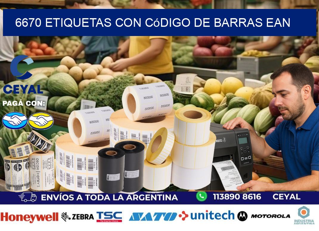 6670 Etiquetas con código de barras EAN