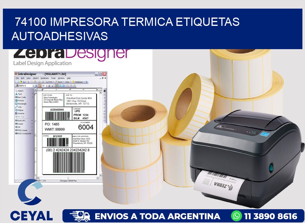 74100 Impresora termica etiquetas autoadhesivas