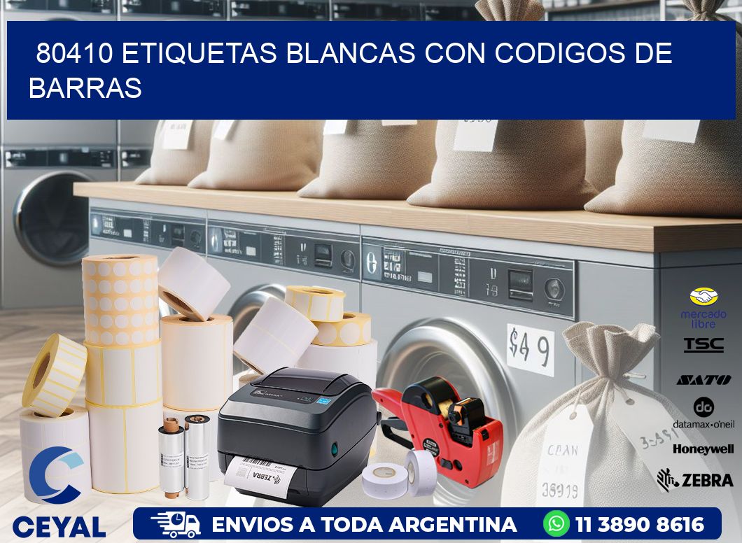 80410 etiquetas blancas con codigos de barras