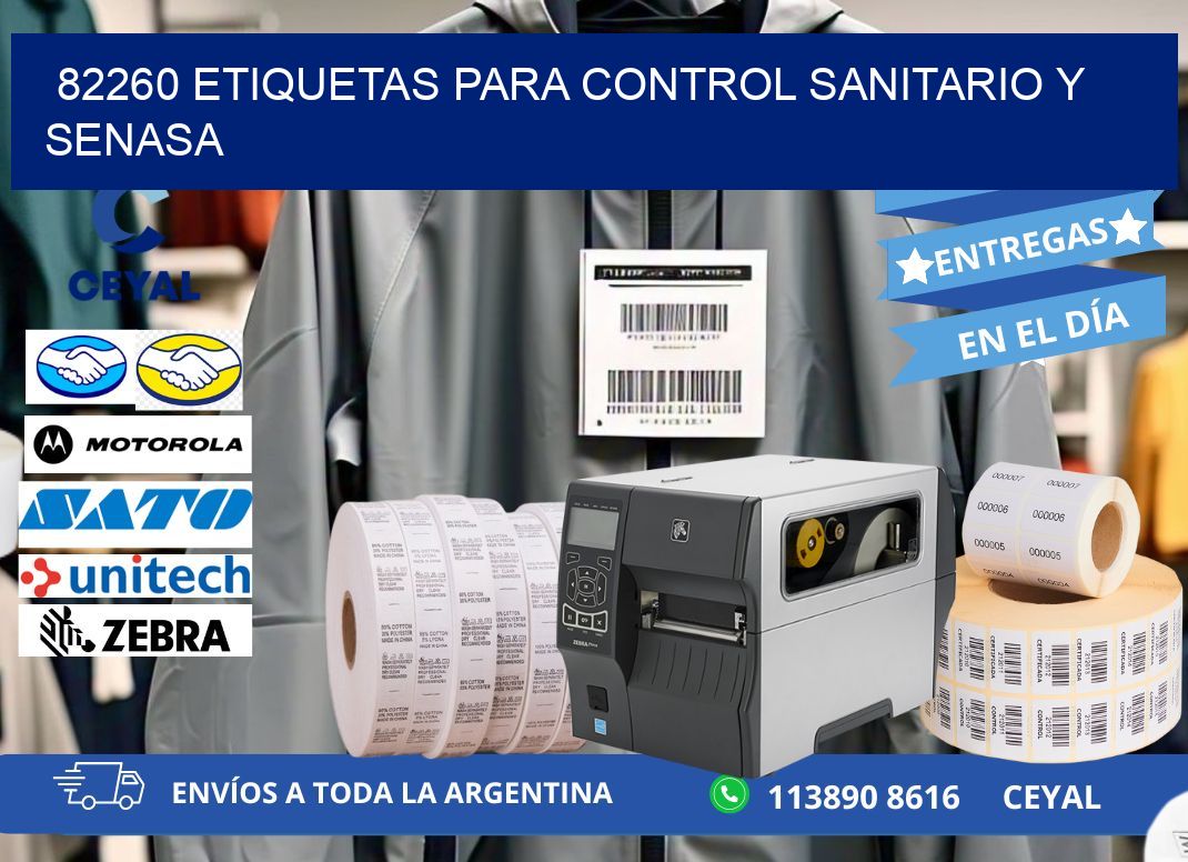 82260 etiquetas para control sanitario y SENASA