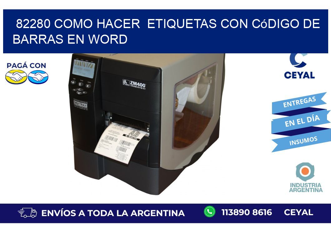 82280 Como hacer etiquetas con código de barras en Word
