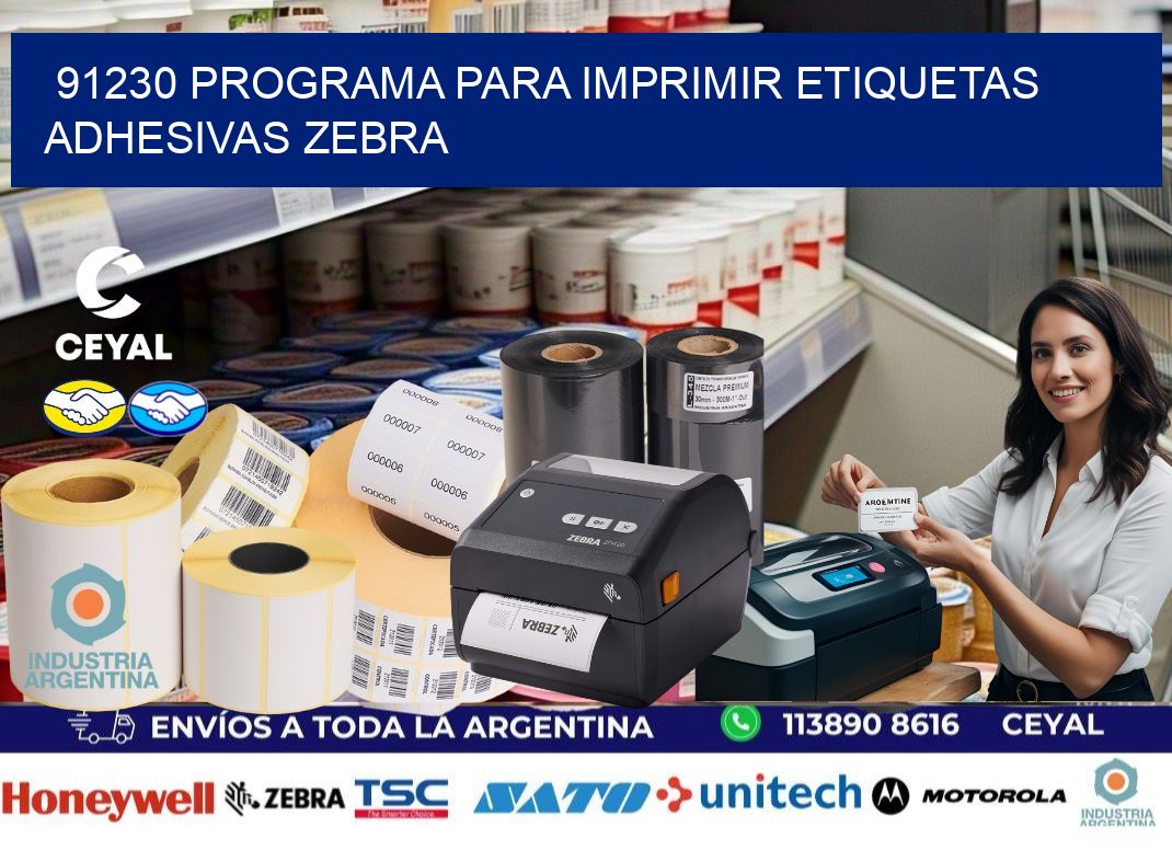 91230 Programa para imprimir etiquetas adhesivas zebra