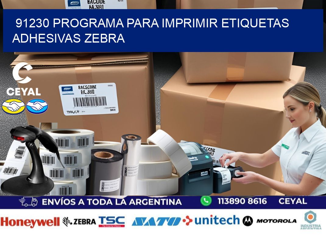 91230 Programa para imprimir etiquetas adhesivas zebra